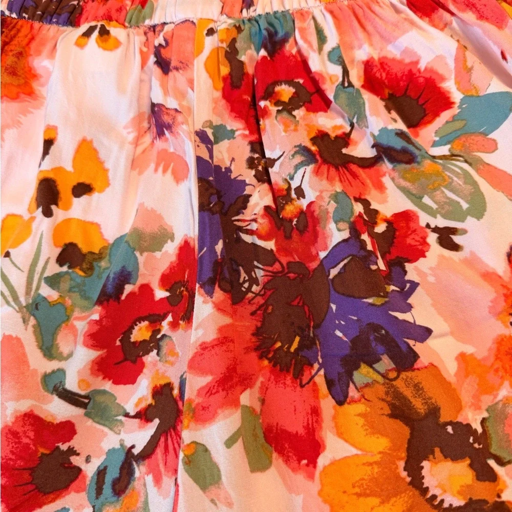 H&M Pink Floral High-Rise Summer Shorts